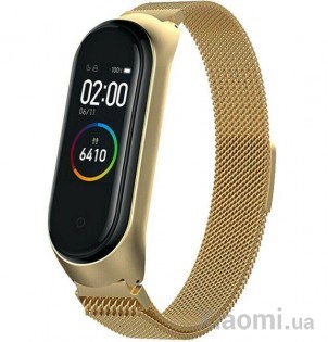 Ремешок металлический Milanese Loop Xiaomi Mi Band 4 Gold