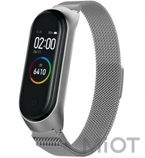 Ремінець металевий Milanese Loop Xiaomi Mi Band 4 Silver