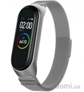 Ремешок металлический Milanese Loop Xiaomi Mi Band 4 Silver