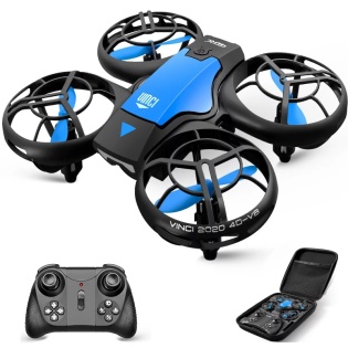 Мiнi квадрокоптер 4DRC Mini RC Drone V8 з камерою та можливiстю робити флiпи (Синий)