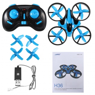 Мини квадрокоптер JJRC H36 с 6-ти осевым гироскопом (Синий)