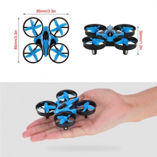 Мини квадрокоптер JJRC H36 с 6-ти осевым гироскопом (Синий)