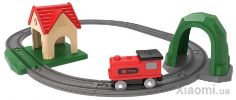 Деревянная железная дорога Xiaomi Mitu Track building block sound and light train DIEL0384