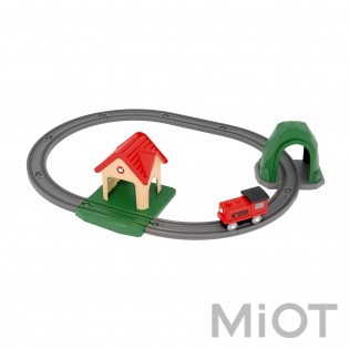 Дерев'яна залізна дорога Xiaomi Mitu Track building block sound and light train DIEL0384