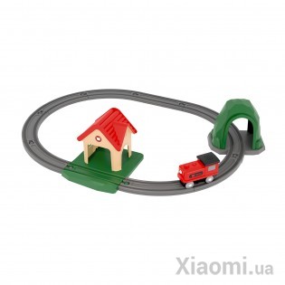 Деревянная железная дорога Xiaomi Mitu Track building block sound and light train DIEL0384