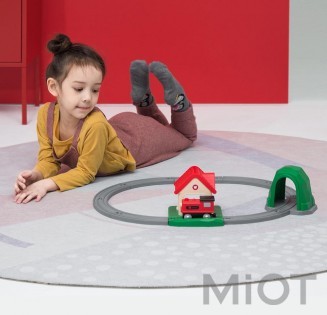 Дерев'яна залізна дорога Xiaomi Mitu Track building block sound and light train DIEL0384