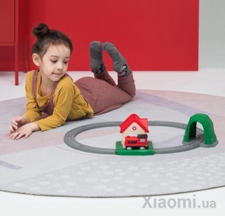 Деревянная железная дорога Xiaomi Mitu Track building block sound and light train DIEL0384