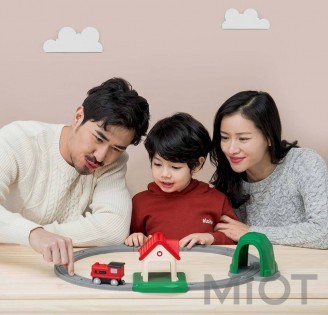 Дерев'яна залізна дорога Xiaomi Mitu Track building block sound and light train DIEL0384