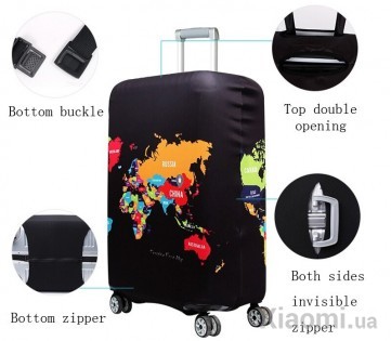 Защитный чехол для чемодана MiUi World map size S for suitcase 18-20"