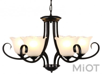 Люстра на 6 плафонів MOAAN American Wrought Black/White (M6019)