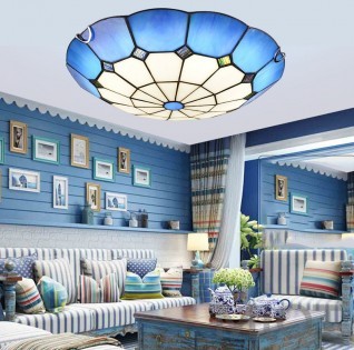 Стельовий світильник MOAAN Mediterranean Style Blue/White 40cm (6001)