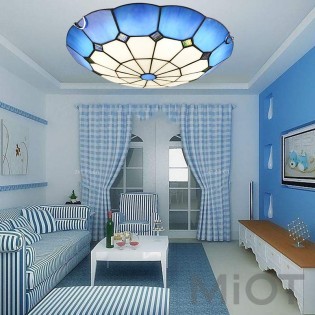 Стельовий світильник MOAAN Mediterranean Style Blue/White 40cm (6001)