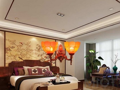Бра MOAAN Mediterranean Style 2Bulb Brown/Red (8001)