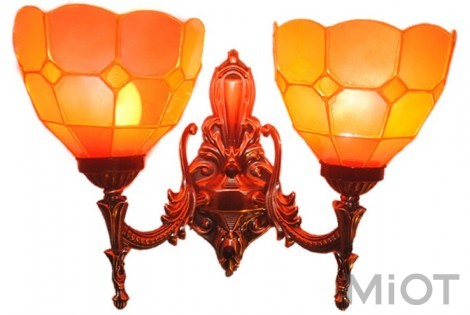 Бра MOAAN Mediterranean Style 2Bulb Brown/Red (8001)