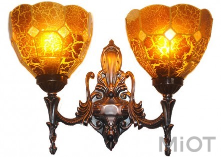 Бра MOAAN Mediterranean Style 2Bulb Black/White (8001)