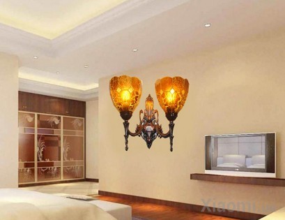 Бра MOAAN Mediterranean Style 2Bulb Brown/Tiffany (8001)