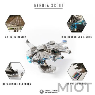 Зореліт з підсвічуванням конструктор Nebula Scout корабель Metal-Time MT098