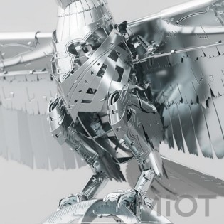 Колекцiйна модель Metal Time Unity Wings Eagle Silver Armor MT101/READY