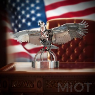 Колекцiйна модель Metal Time Unity Wings Eagle Silver Armor Crystal Edition MT101SWRSK/READY