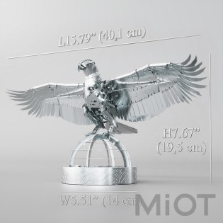 Колекцiйна модель Metal Time Unity Wings Eagle Silver Armor Crystal Edition MT101SWRSK/READY