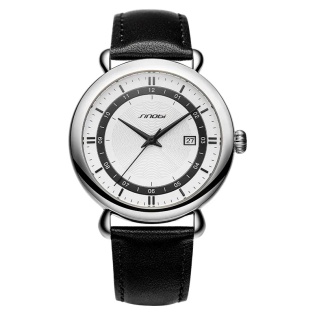 Мужские часы Sinobi 9844 с ремешком из натуральной кожи (11S9844G01) (Черный)