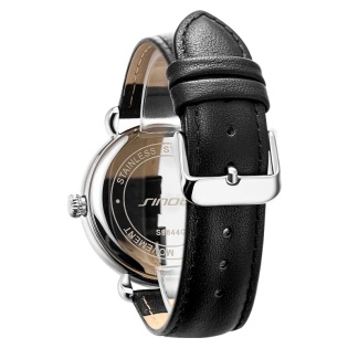 Мужские часы Sinobi 9844 с ремешком из натуральной кожи (11S9844G01) (Черный)