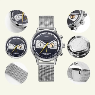 Мужские часы Sinobi S9814G (11S9814G01) (Серебристый)
