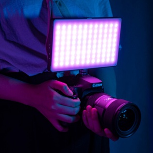 Накамерне свiтло RGB Ulanzi VIJIM VL276 з акумулятором 10000мАч для фотозйомки (Сiрий)