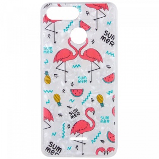 Накладка Glue Case Фламинго для Xiaomi Redmi 6 Белый (103944)