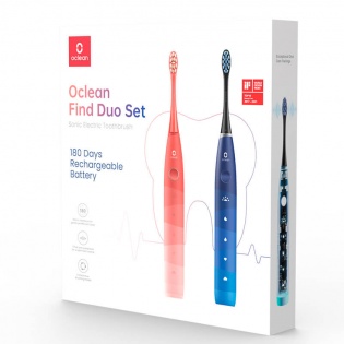 Электрощетка Oclean Find Duo Set Electric Toothbrush Red and Blue (2 шт)