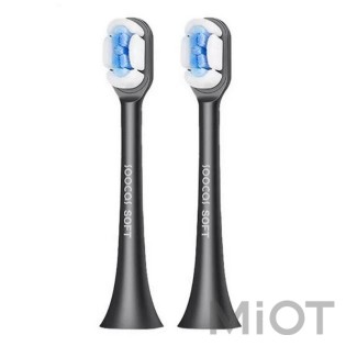 Набір насадок для зубних щіток Xiaomi Soocas SOFT Cloud-Feeling Brush Head for X1 / X3 / X5 Black (2pcs) (BH01B)