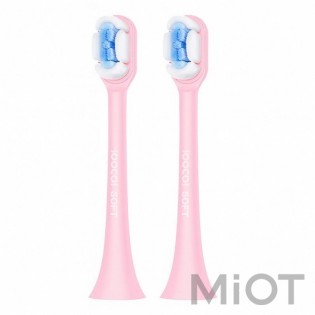 Набір насадок для зубних щіток Xiaomi Soocas SOFT Cloud-Feeling Brush Head for X1 / X3 / X5 Pink (2pcs) (BH01P)