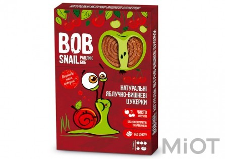 Натуральнi Яблучно-Вишневi Цукерки ТМ "BOB SNAIL" (РАВЛИК БОБ) 60 г (Україна)