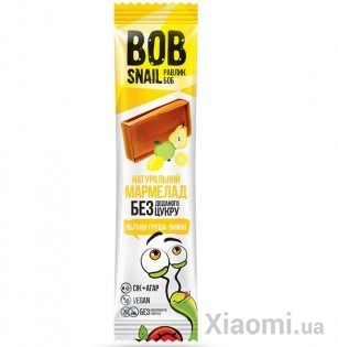 Натуральний мармелад ТМ "BOB SNAIL" Яблоко-Груша-Лимон 38 г