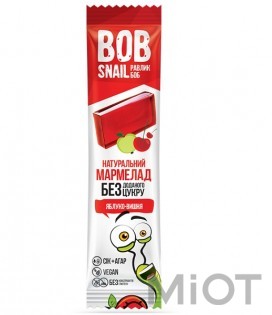 Натуральний мармелад ТМ "BOB SNAIL" Яблуко-Вишня 38 г