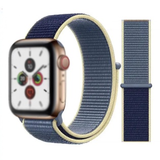 Нейлоновий ремінець для смарт-годин 42/44mm Nylon Sport Loop Alaskan Blue (Синій)
