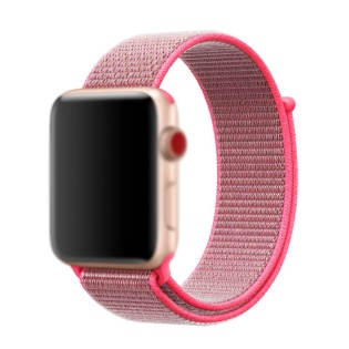 Нейлоновый ремешок для смарт-часов 42/44mm Nylon Sport Loop Electric Pink (Розовый)