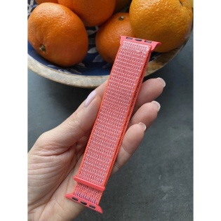 Нейлоновий ремінець для смарт-годин 42/44mm Nylon Sport Loop Nectarine (Помаранчевий)