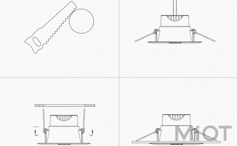 Стельовий світильник Xiaomi OPPLE 3W LED Downlight Aluminum LED-MTD2.0-3W-2