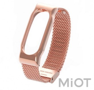 Металевий ремінець для Xiaomi Mi Band 2 Metal strap holder Gold (14 мм)