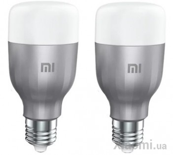 Светодиодная лампа LED Xiaomi Mi LED Smart Bulb E27 White and Color 2-Pack (GPX4025GL)