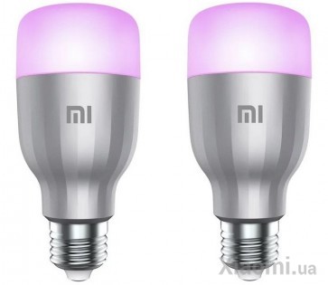 Светодиодная лампа LED Xiaomi Mi LED Smart Bulb E27 White and Color 2-Pack (GPX4025GL)