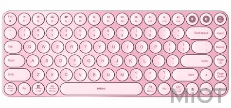 Клавіатура бездротова Xiaomi MiiiW AIR85 Bluetooth Dual Mode (MWXKT01) MAC/iPad/PC (UA) Pink