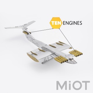 Екраноплан модель-конструктор Metal-Time Caspian Sea Monster Ekranoplan MT099