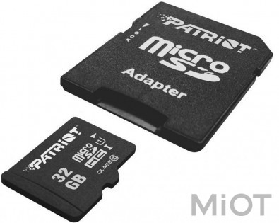 Карта пам'ятi Patriot LX Series microSDHC 32GB Class 10 + SD