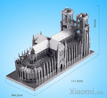 Коллекционная модель PIECECOOL NOTRE DAME CATHEDRAL PARIS SILVER P016-S