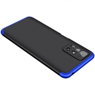 Пластиковая накладка GKK LikGus 360 градусов (opp) для Xiaomi Redmi 10 Черный / Синий (200474)