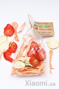 Смесь овощных чипсов, 50 г (Кабачок, Морковь, Помидор)