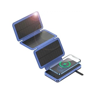 Портативна батарея Power Bank 20000mAh AN-YD02 iз сонячним зарядним пристроєм (Чорний)