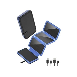 Портативна батарея Power Bank 20000mAh AN-YD02 iз сонячним зарядним пристроєм (Чорний)